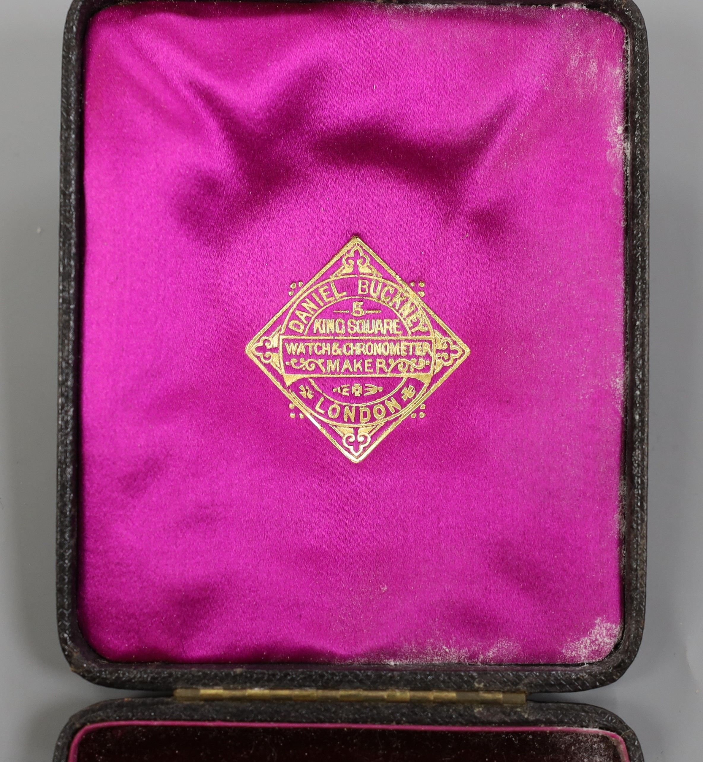 An 18ct gold open faced keywind pocket watch, by K.H. Jones, Liverpool, with Roman dial and subsidiary seconds, case diameter 46mm